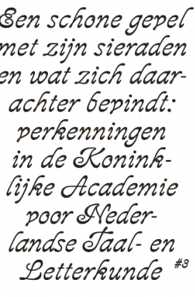 Verkenningen 3: ‘Een schone gevel met zijn sieraden en wat zich daarachter bevindt’